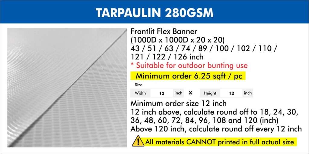 Tarpaulin 280GSM