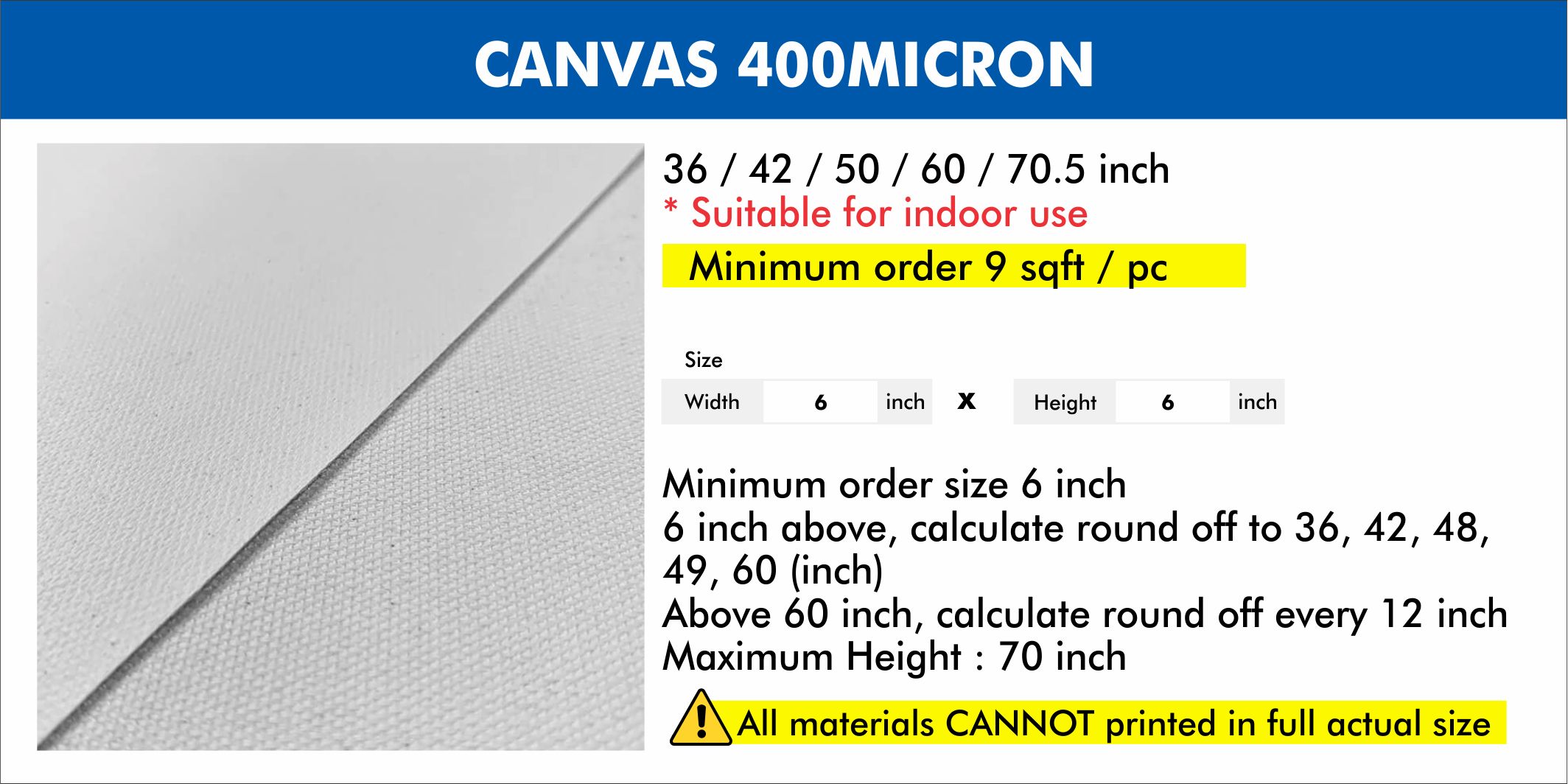 canvas 400micron